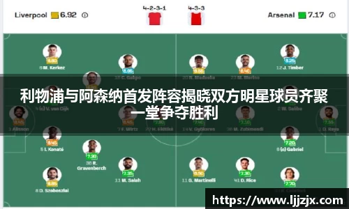 利物浦与阿森纳首发阵容揭晓双方明星球员齐聚一堂争夺胜利
